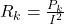 R_k = \frac{P_k}{I^2}