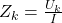 Z_k = \frac{U_k}{I}